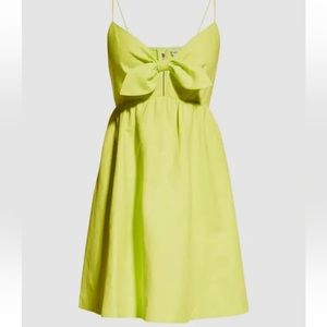 Alice + Olivia tie front dress. Yellow.